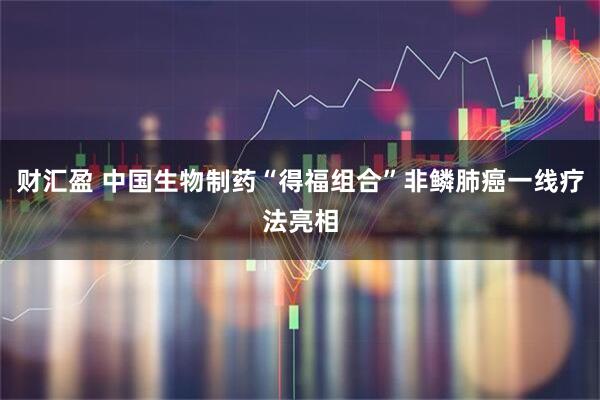 财汇盈 中国生物制药“得福组合”非鳞肺癌一线疗法亮相
